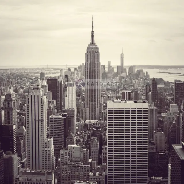 karo-art Afbeelding op acrylglas - Empire state building, New York Multikleur