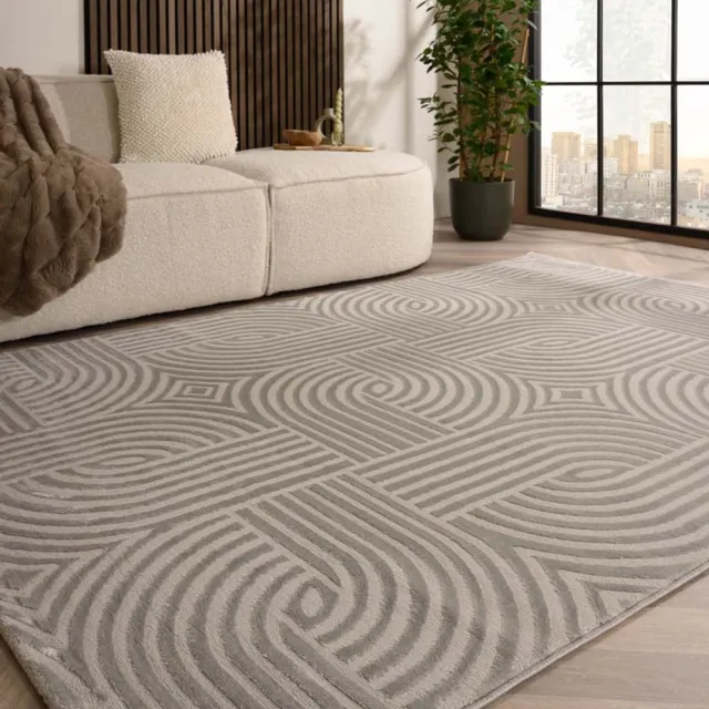 TrueWeave Scandinavisch vloerkleed - Serene Vidda zilver 120x170