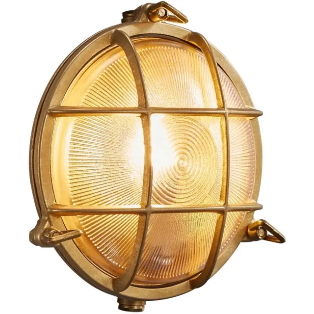 Nordlux Doos 3x Nordlux Polperro LED Wandlamp | 1x E27 Max 12.5W | ip44 | Dimbaar | Goud Messing
