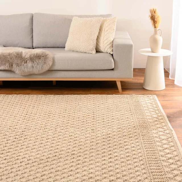 Nordic Weavers Vloerkleed katoen - Nordland ivoor 140x200