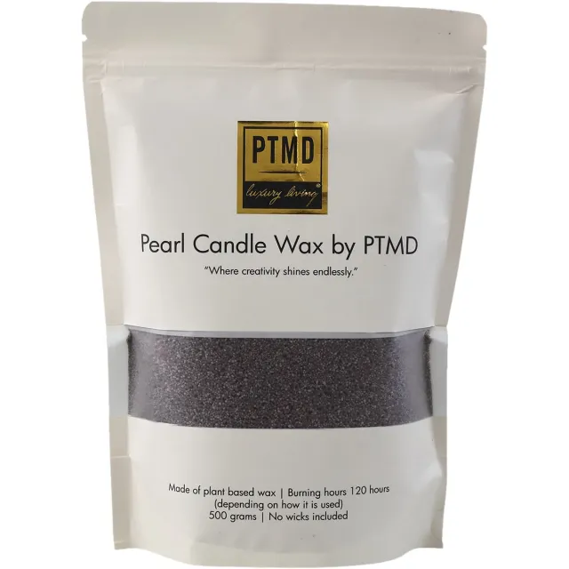 PTMD Kaarsenzand – herbruikbare waxparels, 500 gram - warm grijs