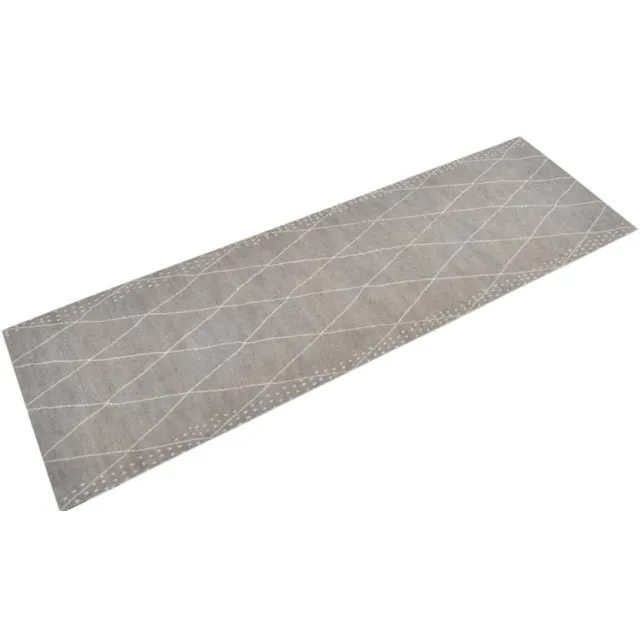 vidaXL Keukenmat wasbaar geruit 60x180 cm fluweel Grijs