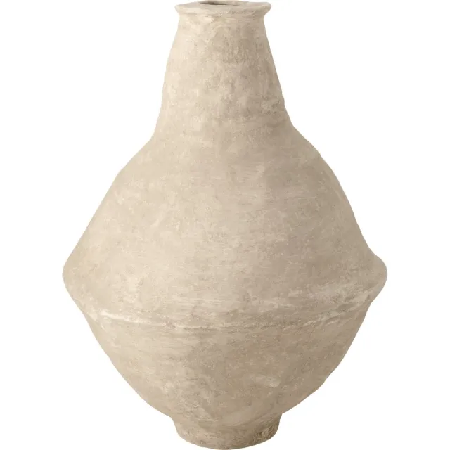J-Line vaas Chad - papier mache - wit - extra large - 90 cm hoog