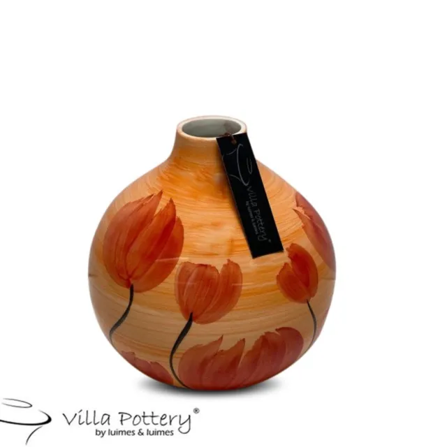 Irishflowers Vaas - Villa Pottery - Voorjaarscollectie - Keramiek - Decoratie - Francis 1_1 Orange/Red Rood