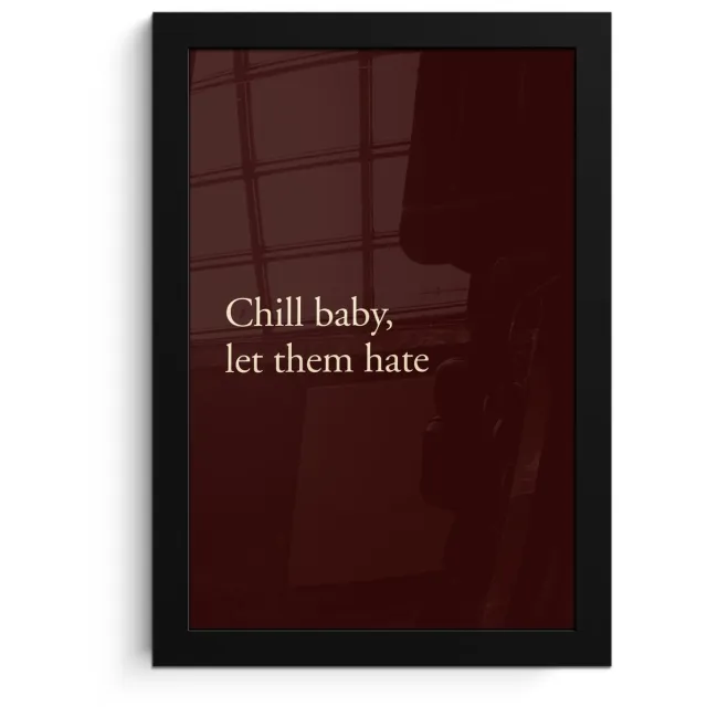 FrameYourWall Poster in lijst - Fotolijst 20x30 cm - Posters - Tekst - Rood - Minimalistisch - Posterlijst zwart - Decoratie - Wanddecoratie woonkamer - Muurdecoratie slaapkamer Tekst - Minimalistisch