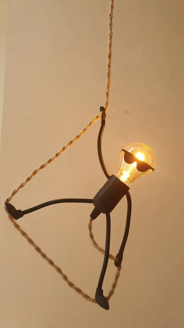 Mr.Bright Plafondlamp - Mr.Bright One on a Rope zwart