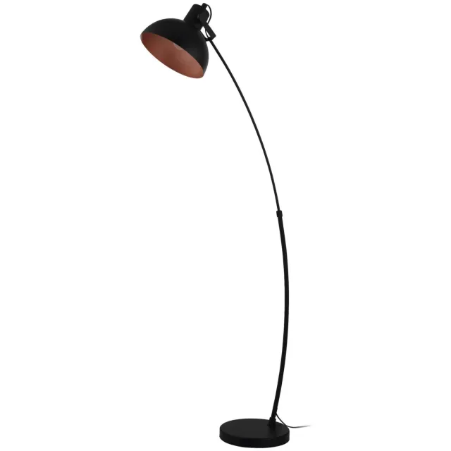 EGLO Jaafra Vloerlamp - E27 - 158 cm - Zwart|Koper Zwart;Koper;