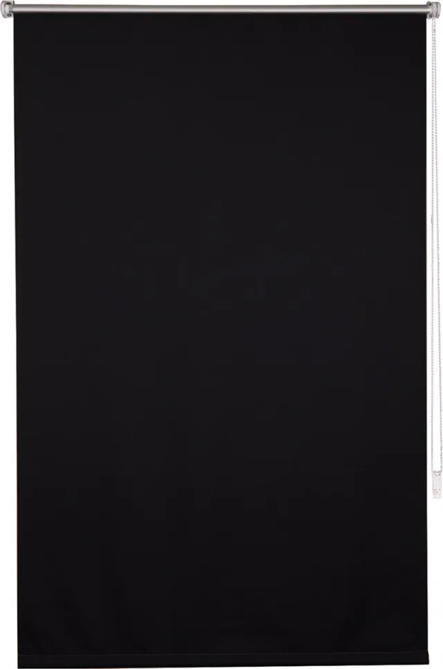 Happyment Luxe Rolgordijn Zwart - 120x160cm - Rolgordijnen verduisterend - Luxaflex - Isolerend - Zonder of met boren