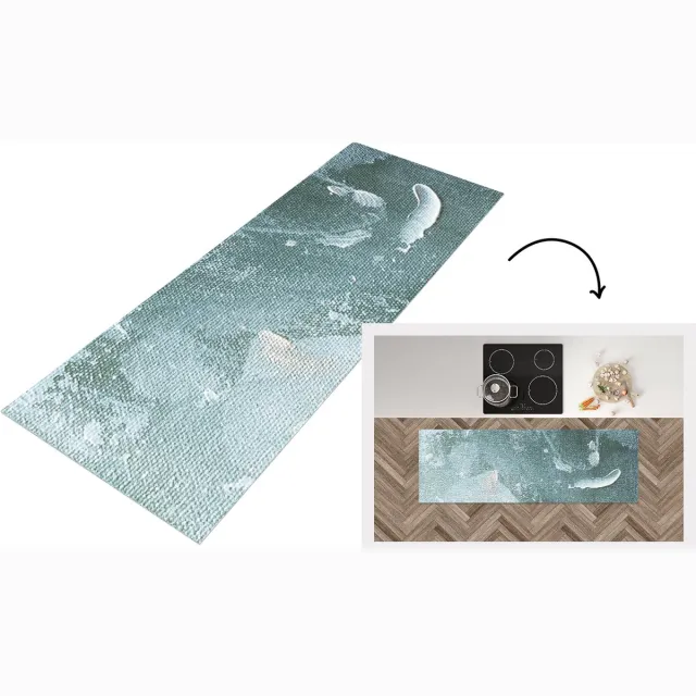 KitchenYeah Keukenloper - Loper keuken - Acrylverf - Abstract - Design - Keukenloper vinyl Multicolor