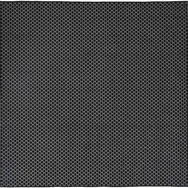 vidaXL Tapijt - ORIZ - Zwart - gaaspatroon - 160 - x - 160 - cm - 100% - Polyester Zwart maaspatroon