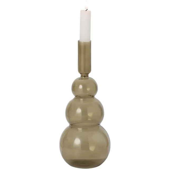 J-Line vaas Bubbels - glas - olijfgroen