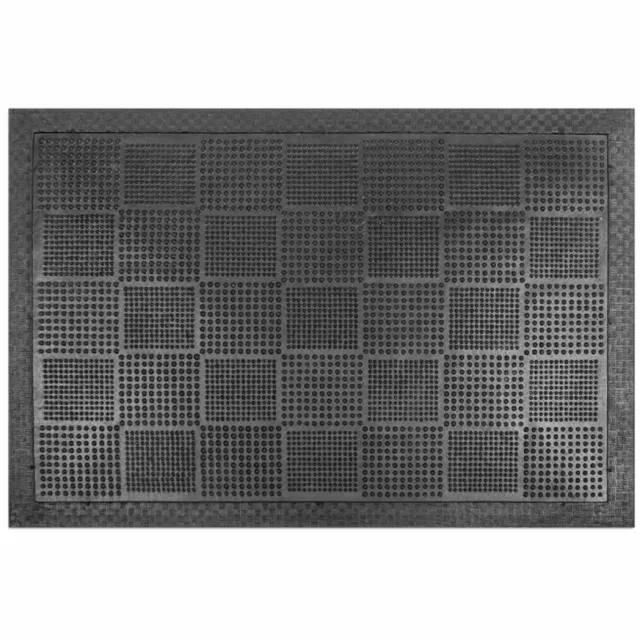 MAAN LOFT Rubber Deurmat 45x75 cm - Duurzaam en Stijlvol Zwart