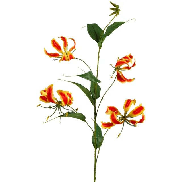 Viv! Home Luxuries Gloriosa - zijden bloem - oranje - 86cm