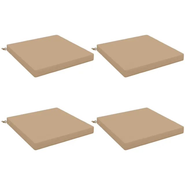 vidaXL Zitkussens - SOEST - 4 - st - 100% - Polyester - Zand - 80 - x - 80 - x - 7 - cm