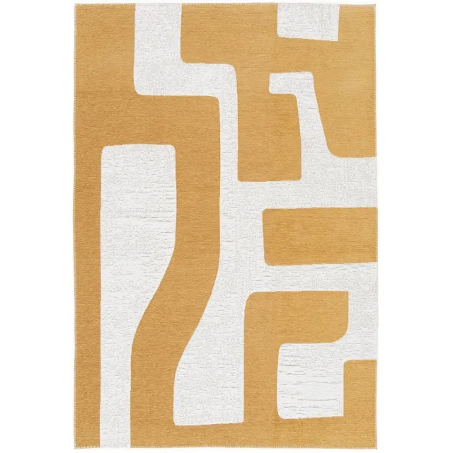 AFK Living DEDALE eigentijds 100% gerecycled vloerkleed geel