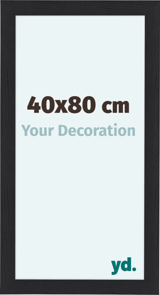 yd. Your Decoration - Fotolijst 40x80 cm - MDF - Zwart Houtnerf - Como