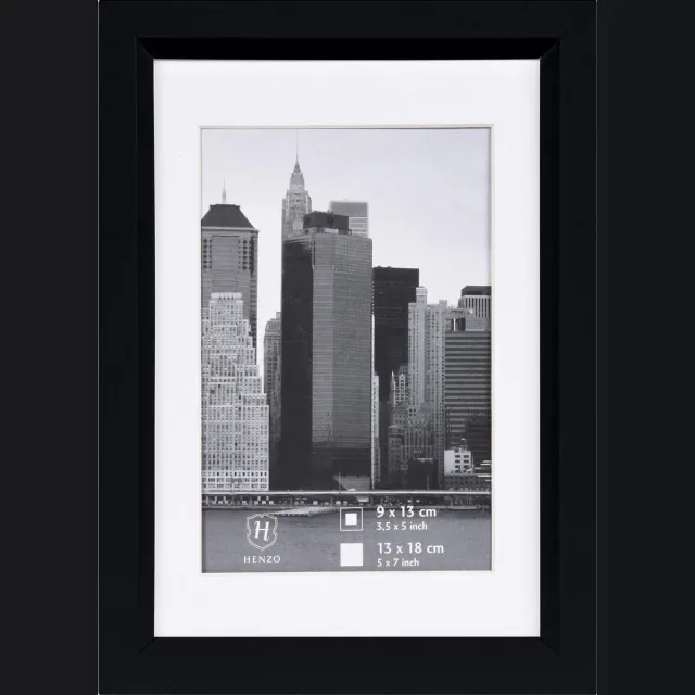 Henzo Fotolijst - Henzo - Metallica - Fotomaat 13x18 cm - Zwart