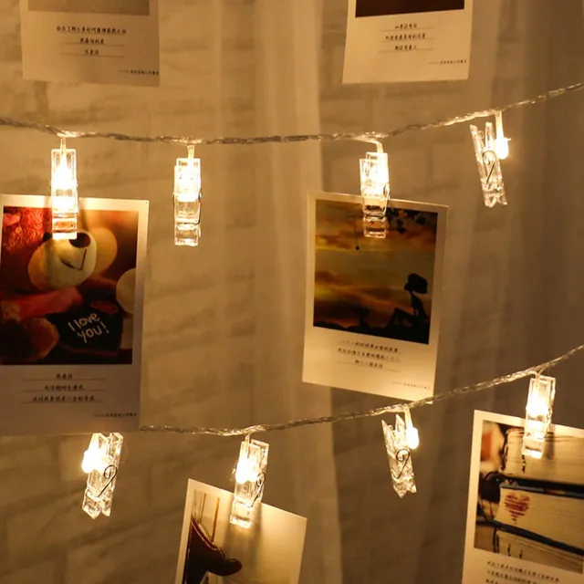 oneay 3 meter lange lichtslinger met 20 LED-fotoclips, werkt op batterijen en is te bedienen met een afstandsbediening. Deze lichtslinger is ideaal om foto's, kaarten en kunstwerken aan op te hangen. De kleur is warm wit