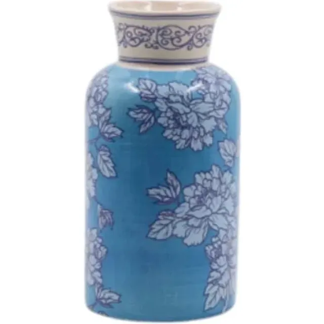 Mansion Atmosphere Blue Blossom vaas blauw 18cm [gid://shopify/Metaobject/307232571727,gid://shopify/Metaobject/303390916943]