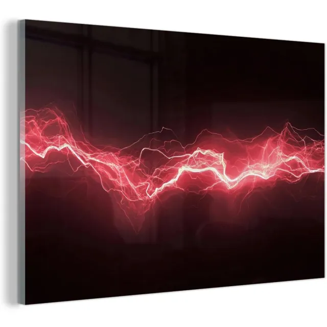 Unyqoos Moderne wanddecoratie met energievol ontwerp voor woonkamer en slaapkamer Rood