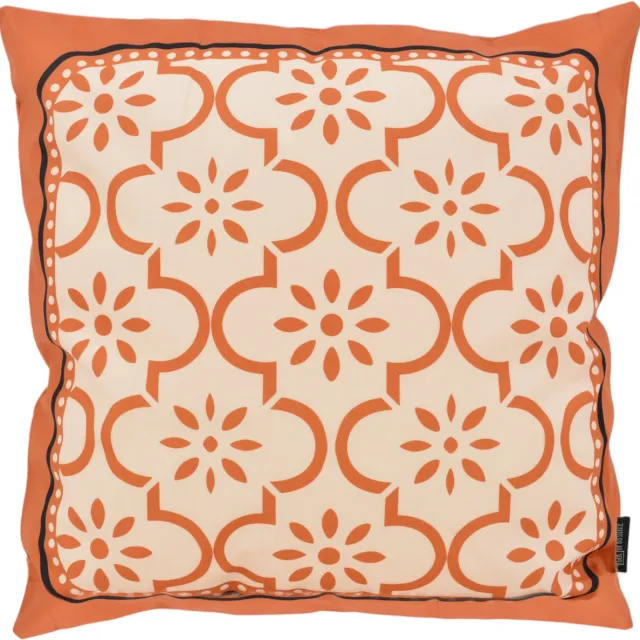Gek op Kussens! Seventies Leaves Kussenhoes | 45 x 45 cm | Katoen/Polyester creme-terra