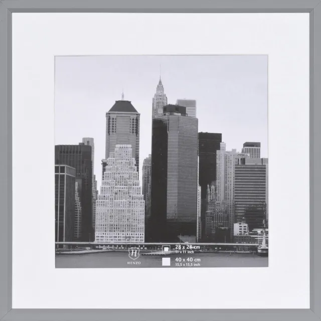 Henzo Fotolijst - Henzo - Metallica - Fotomaat 40x40 cm - Zilver
