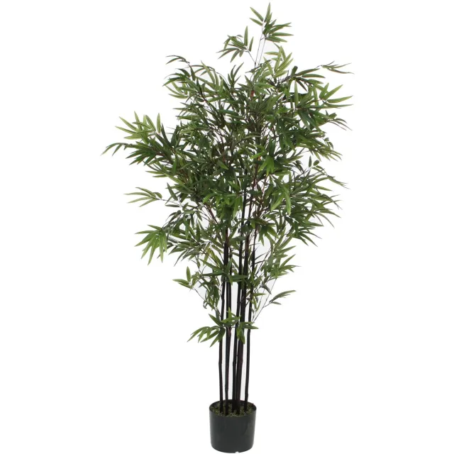 Mica Decorations Bamboe struik kunstplant - 150 x 80 cm - Grote volle huis/kantoorplant Groen