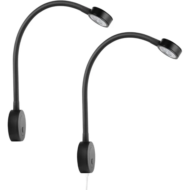DailySupplies® Bedlampjes Hoofdbord - Leeslampjes - Bedlamp Slaapkamer Volwassenen - 2 Stuks - Zwart