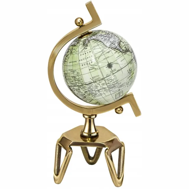 Costway Decoratieve Wereldbol op Gouden Voet Ø 13 cm - Educatief & Stijlvol