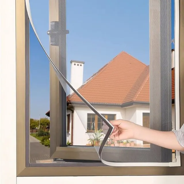 SKIEHAN Magnetisch insectenwerend raamhor - verwijderbaar en wasbaar muggenwerend raamhor - zelfklevend raamhor - gemakkelijk schoon te maken - 50*80 cm Veelkleurig