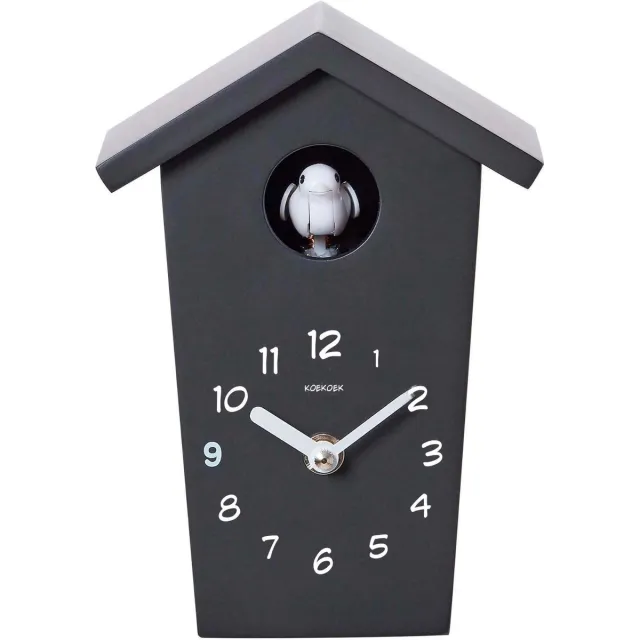 Kavo Koekoek Klok - Koekoeksklok Modern - Minimalistische Koekoeksklok - Zwart - 17cm x 13cm x 9cm