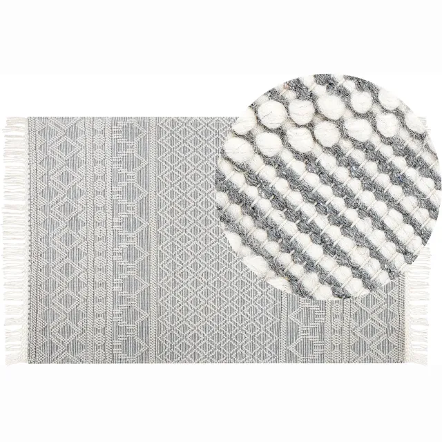 Beliani SOLHAN - Modern vloerkleed - Beige - Wol