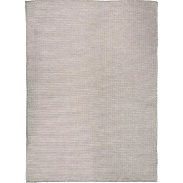 vidaXL Buitenkleed platgeweven 200x280 cm lichtgrijs grijs