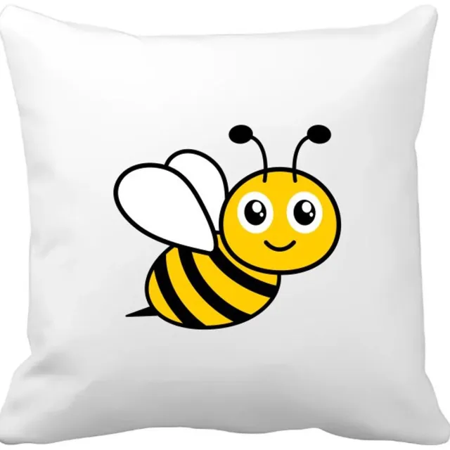 Akyol bijen Kussen hoes - Bij - dieren liefhebbers - insecten - dieren - 40 bij 40 cm Multicolor