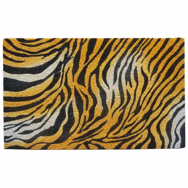 Bazardeluxe Deurmat Tijger - Kokosmat - 75x45cm - Multi
