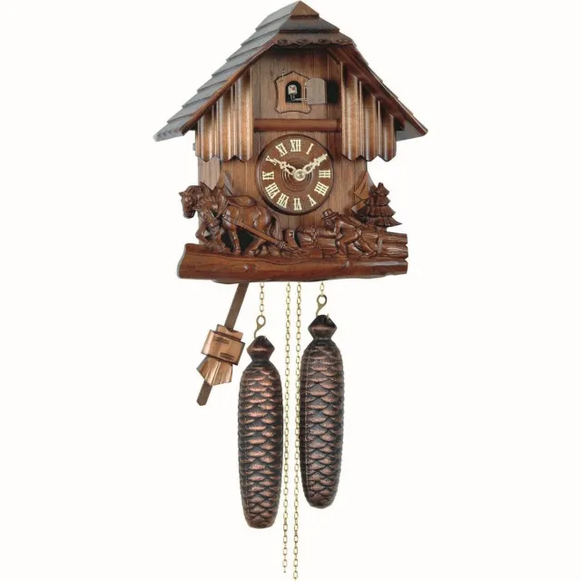 Engstler 439 - Koekoeksklok - 1-daags ketting uurwerk bruin