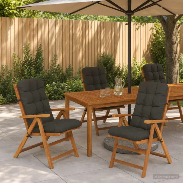 vidaXL 6-delige Hoogrug Kussen VIANEN 6 st 100% Polyester Antraciet