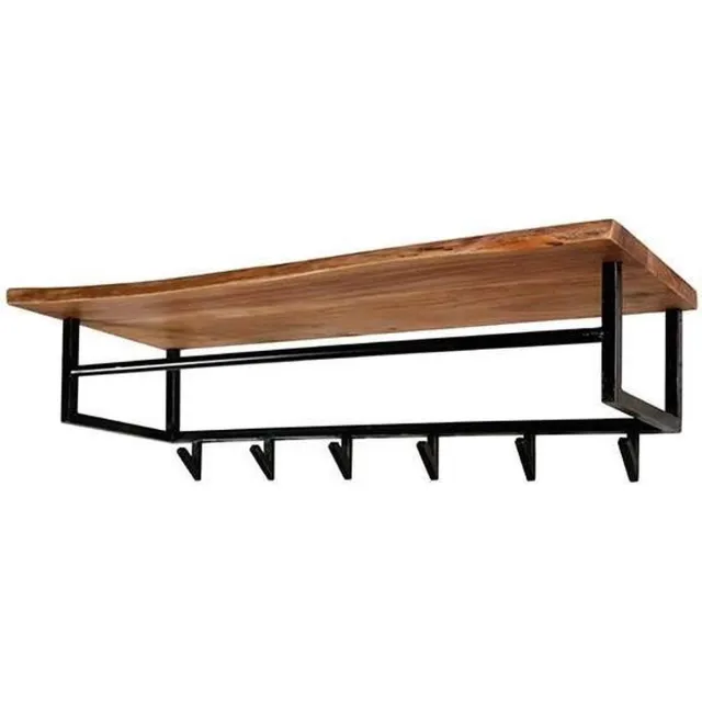 AnLi Style AnLi-Style Kapstok Sjimmie 6 haken hoedenplank Bruin, Zwart