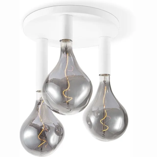 Home Sweet Home Moderne LED Plafondlamp Drip - Wit - 35/35/23cm - Vierkant - geschikt voor E27 fitting - 3 lichts Plafondlamp gemaakt van metaal