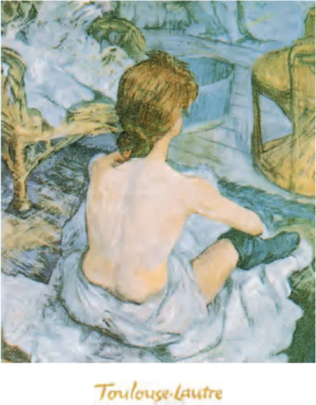 Catch Projecten Mini kunstposter - Henri Toulouse-Lautrec - The Toilet - 24x30 cm Multicolor