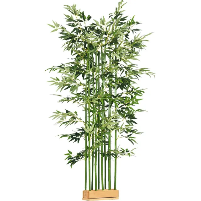 Homcom Kunstbamboe met Pot - 180 cm Hoog - Groen Grün