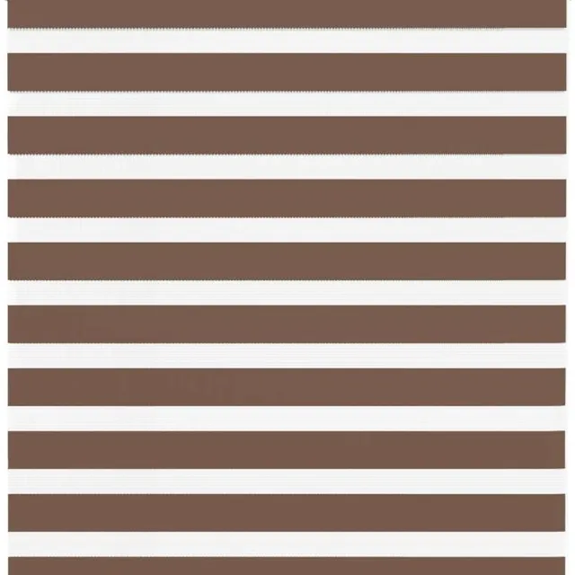 vidaXL Zebra - rolgordijn - 135x100 - cm - stofbreedte - 130,9cm - polyester - bruin