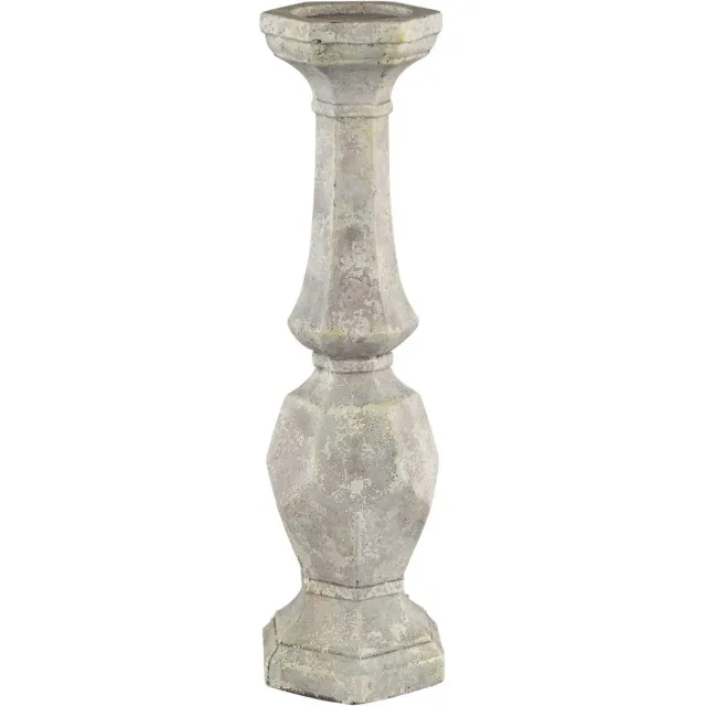 PTMD COLLECTION PTMD Kandelaar Jenny - 15x14x48 cm - Cement - Grijs