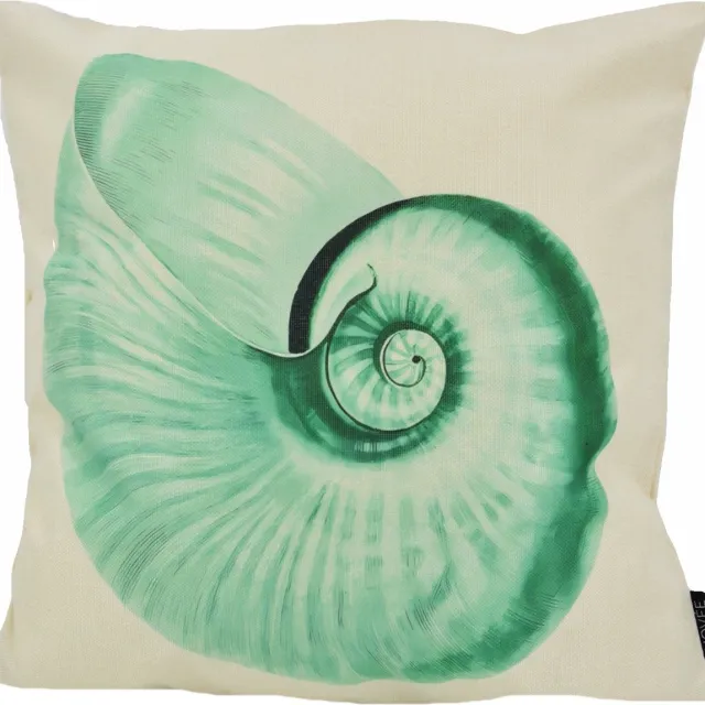 NOVÉE Shell / Schelp Kussenhoes | 45 x 45 cm | Katoen/Linnen Groen