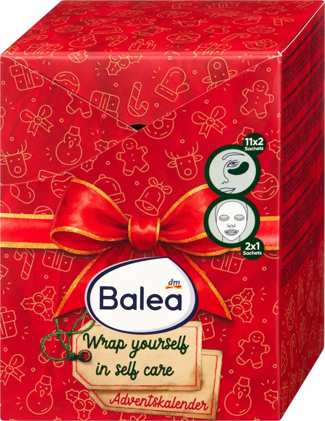 Balea Adventskalender 2026 Wrap Yourself in Self Care - 24 Beauty Verrassingen Rood