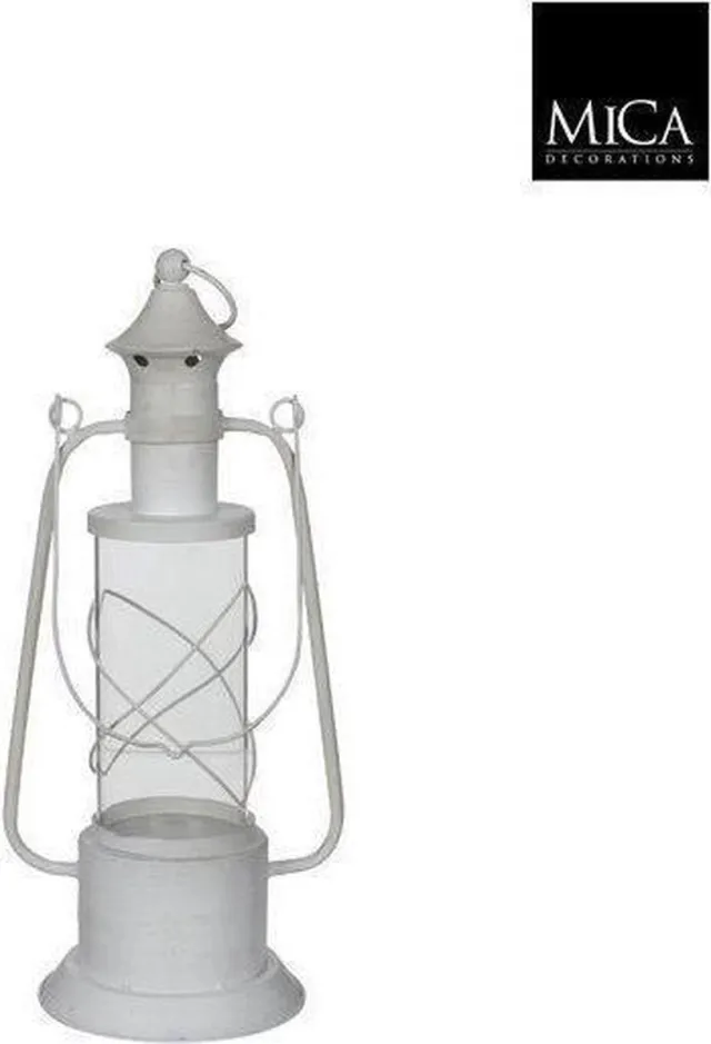 Mica Decorations Lantaarn Granada 52 cm hoog - White wash