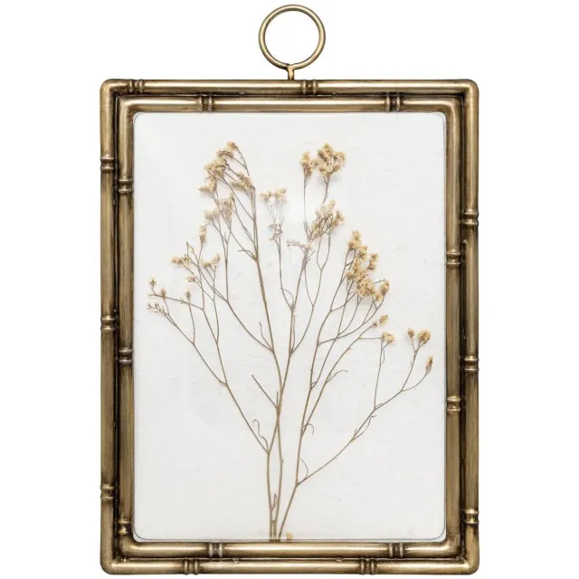 Atmosphera Jonas Wanddecoratie fotokader met bloemen - 46x30cm - Bruin