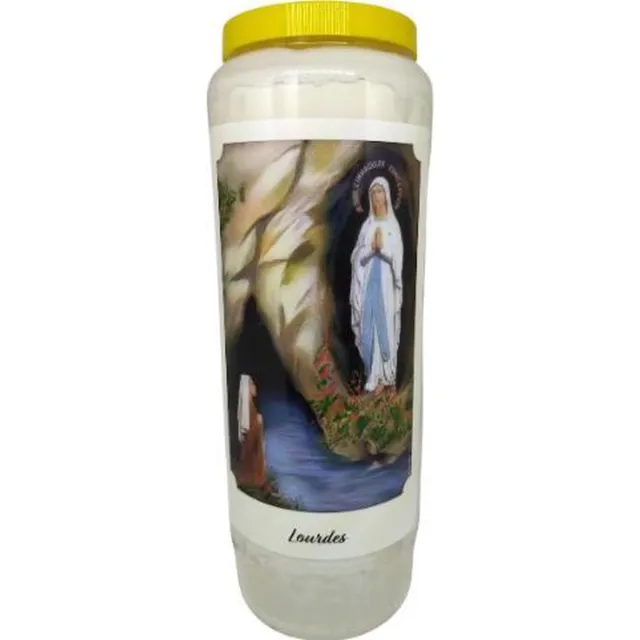 noveenkaars Lourdes - Noveenkaars - 9 dagen brander (5 stuks) Wit