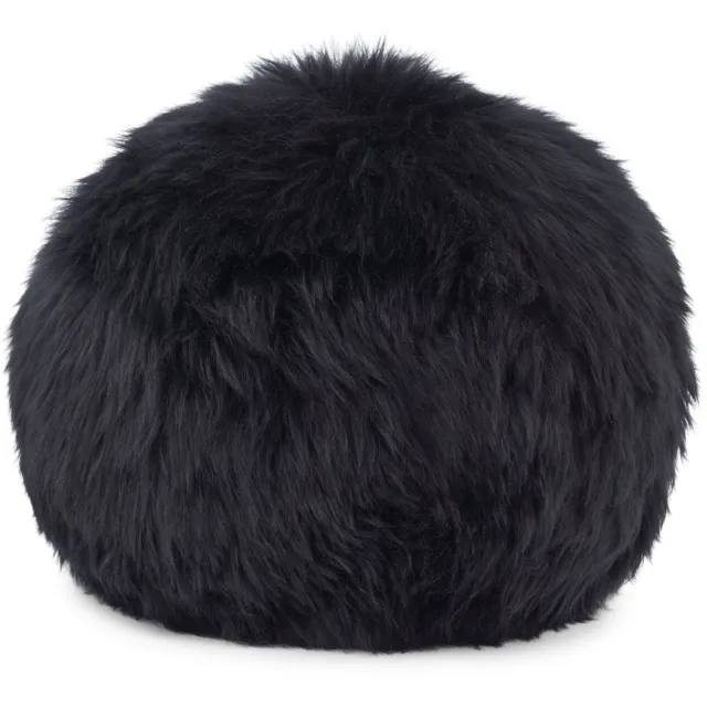 Natures collection Sheepskin House - Angeliet Kussen - Rond - Langharige Schapenvacht - D35cm ivory