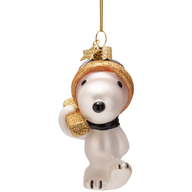 Vondels kerstornament Snoopy op ski's multi